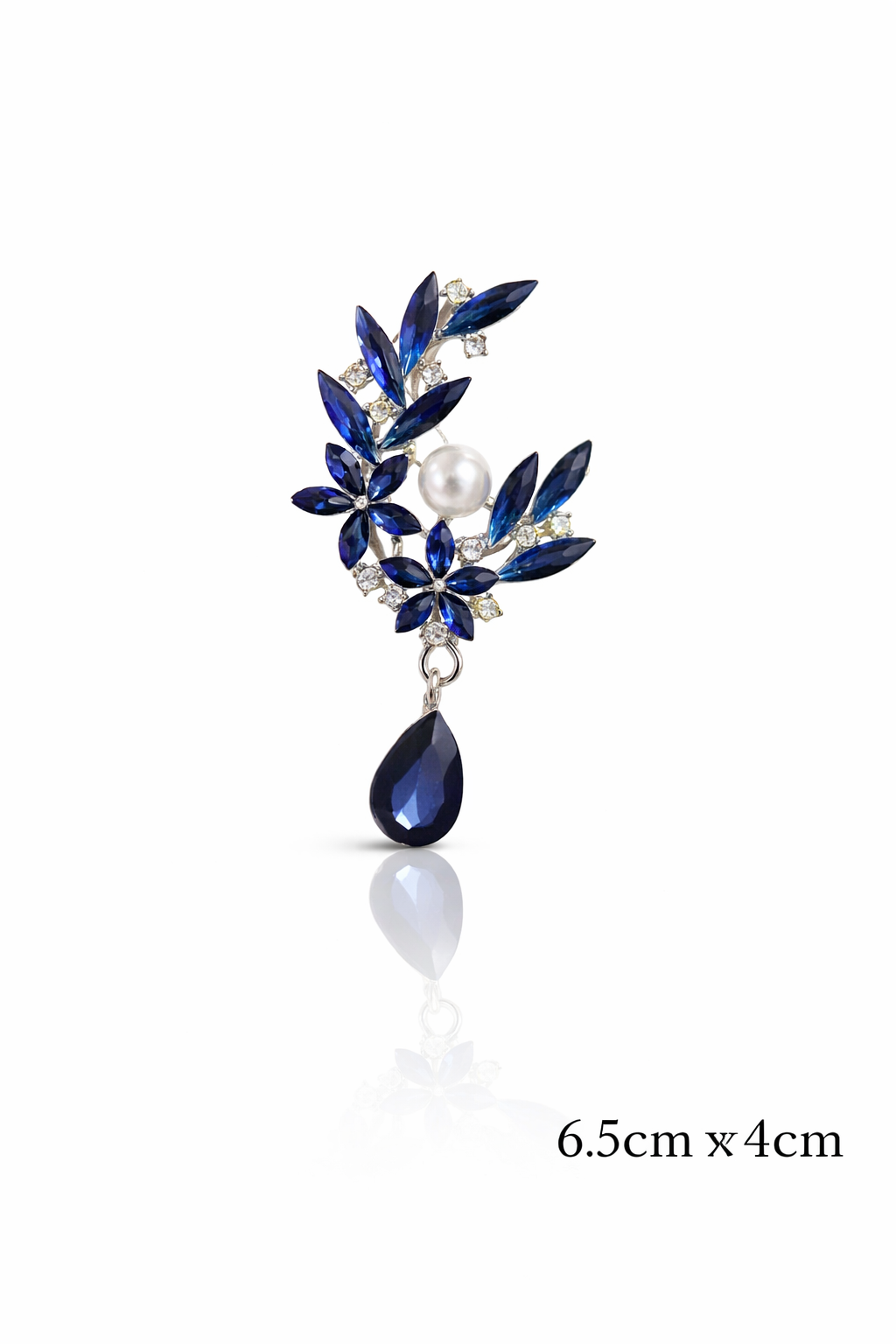 Midnight Pearl Sapphire Brooc