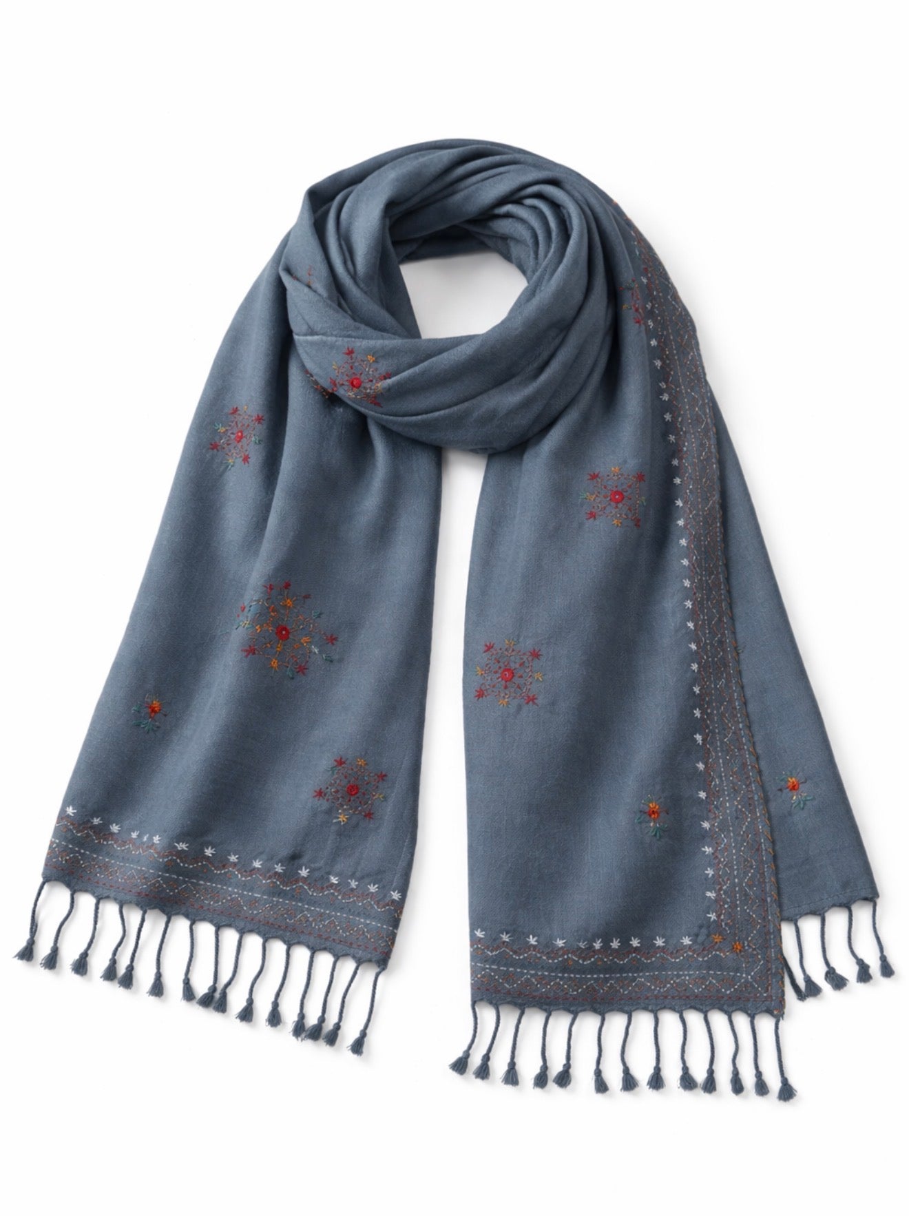 Cool Tone Gray Scarf/ Lightweight Shawl