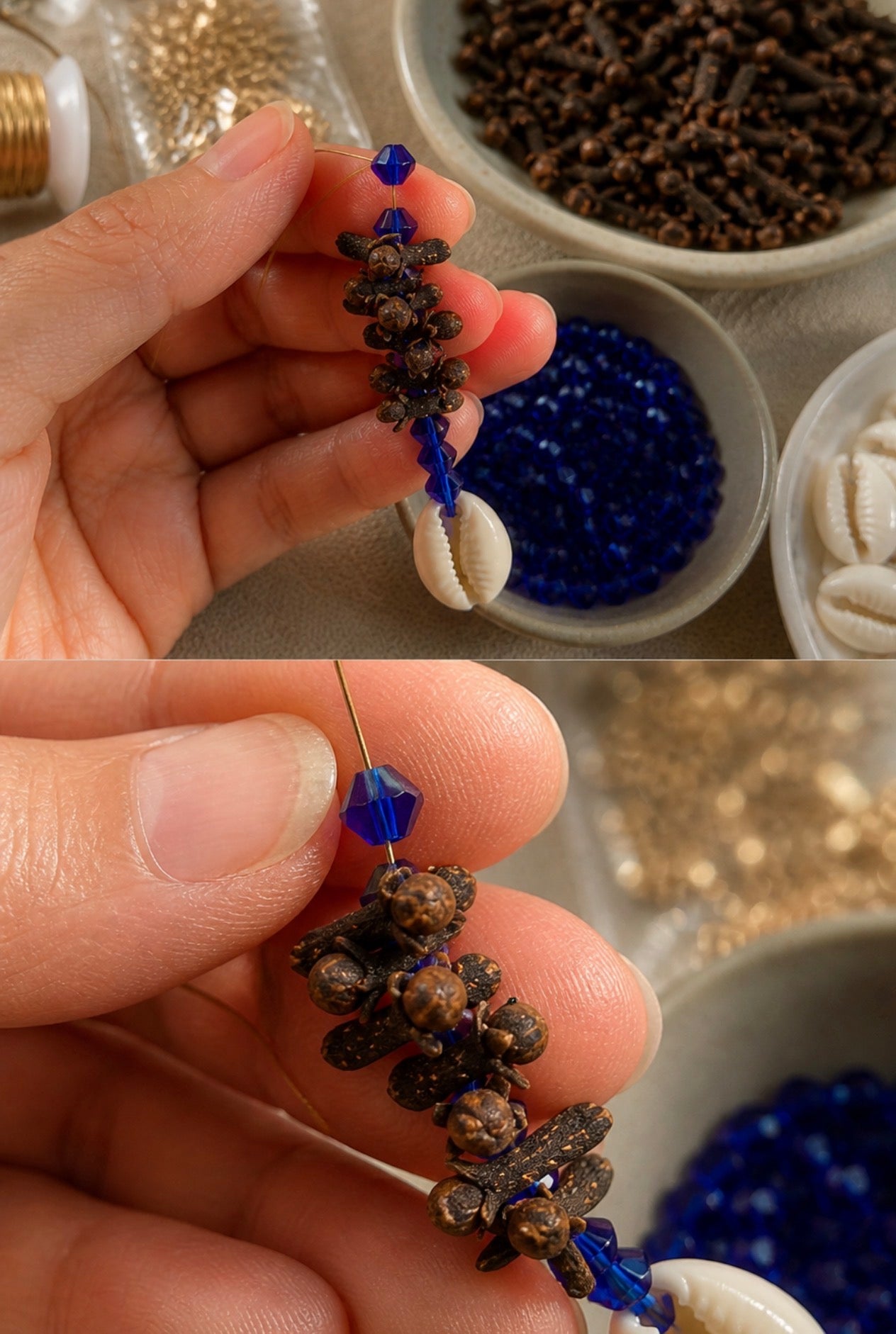 Sahar Bloom / Handmade Clove Daisy Keychain