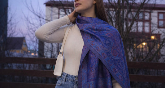 Seraphine Silk in Royal Blue with Crystal Brooch