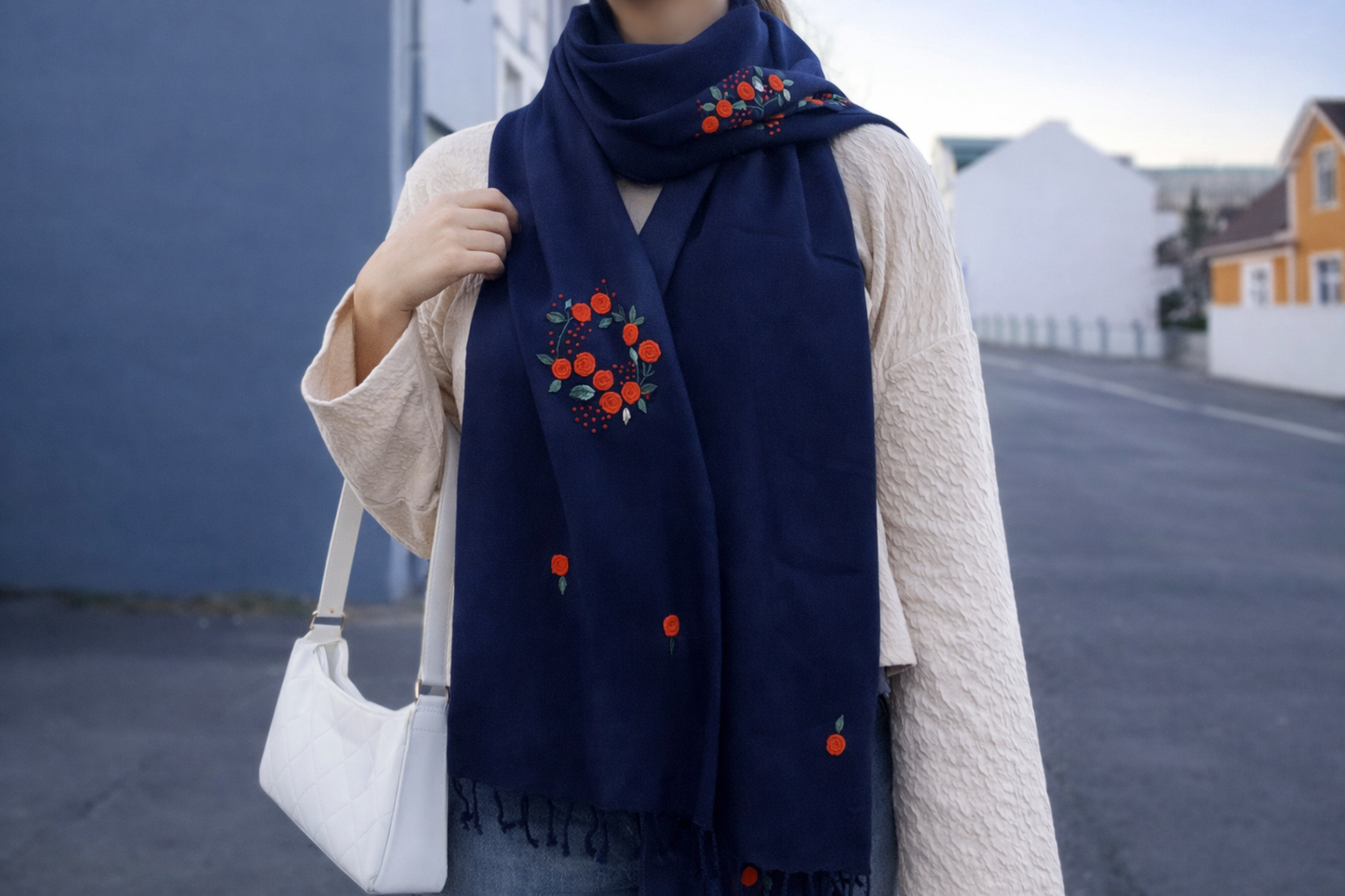 Midnight Marigold Heritage Shawl