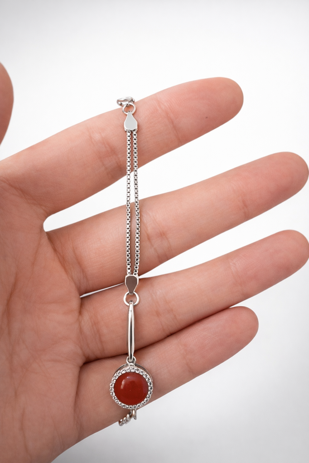 Imperial Aqiq (Agate) Bracelet – Sterling Silver 925