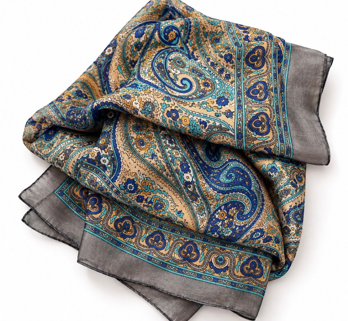 Azure Heritage silk scarf