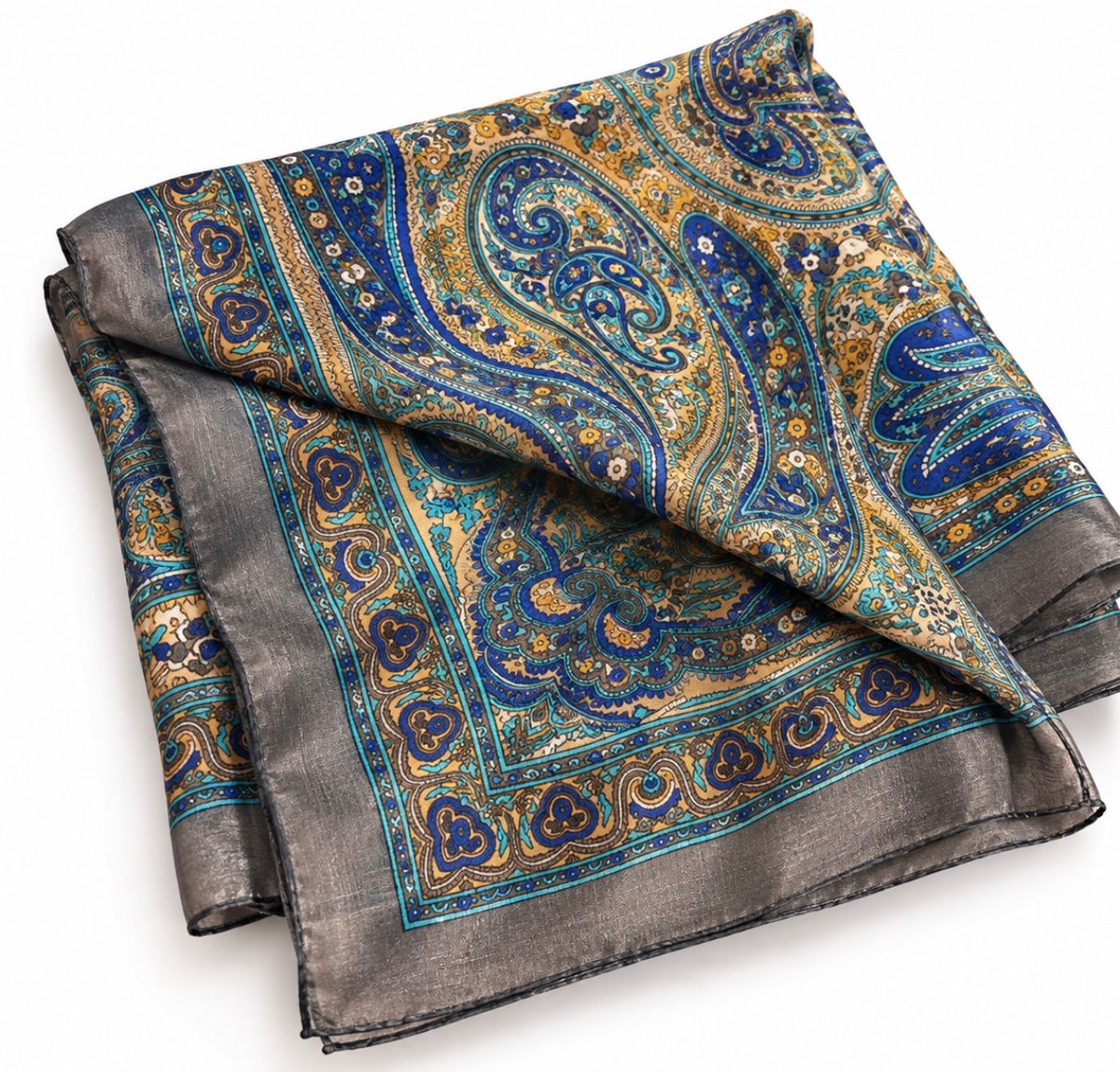 Azure Heritage silk scarf