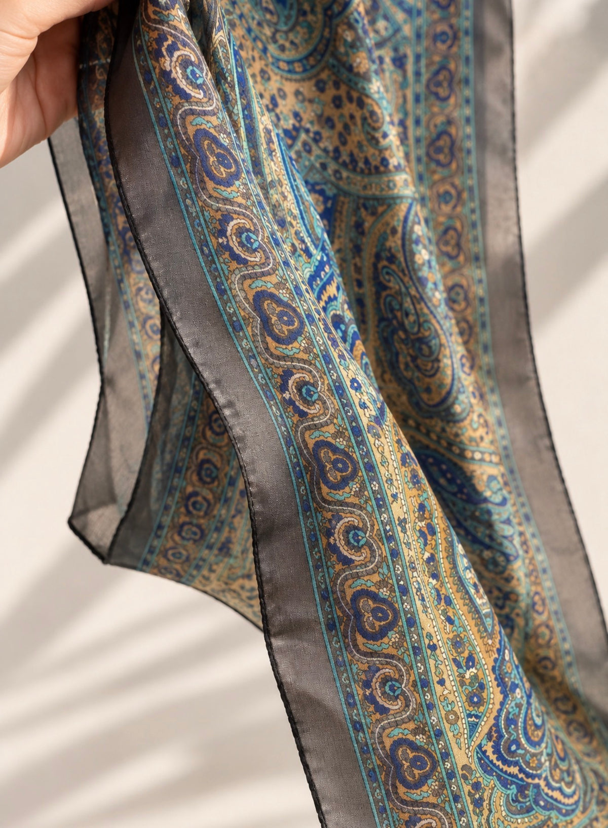 Azure Heritage silk scarf