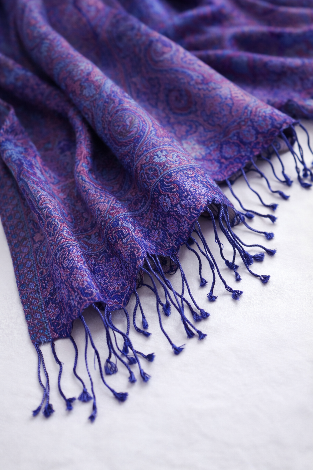 Seraphine Silk in Royal Blue with Crystal Brooch