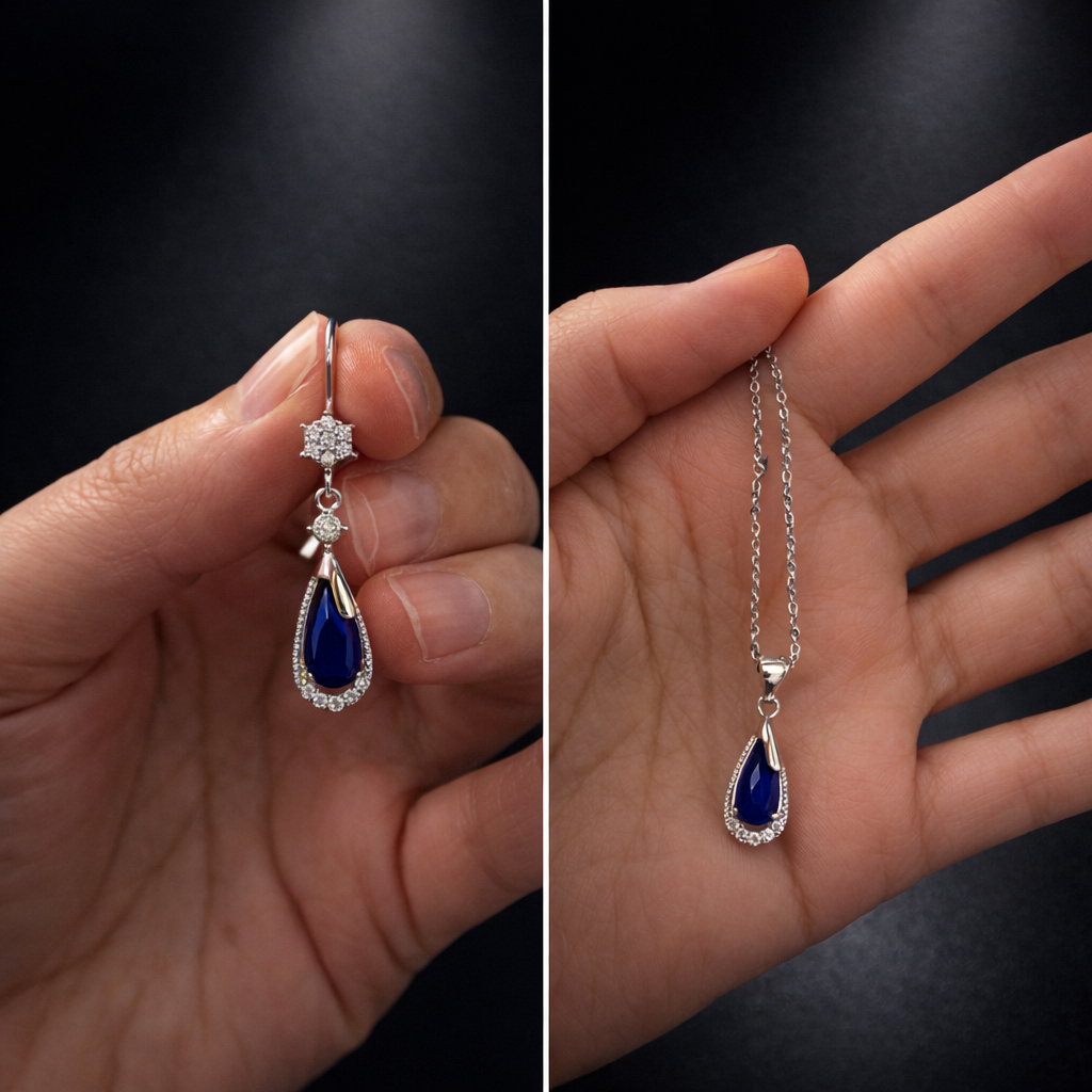 925 Silver Lapis Lazuli Set