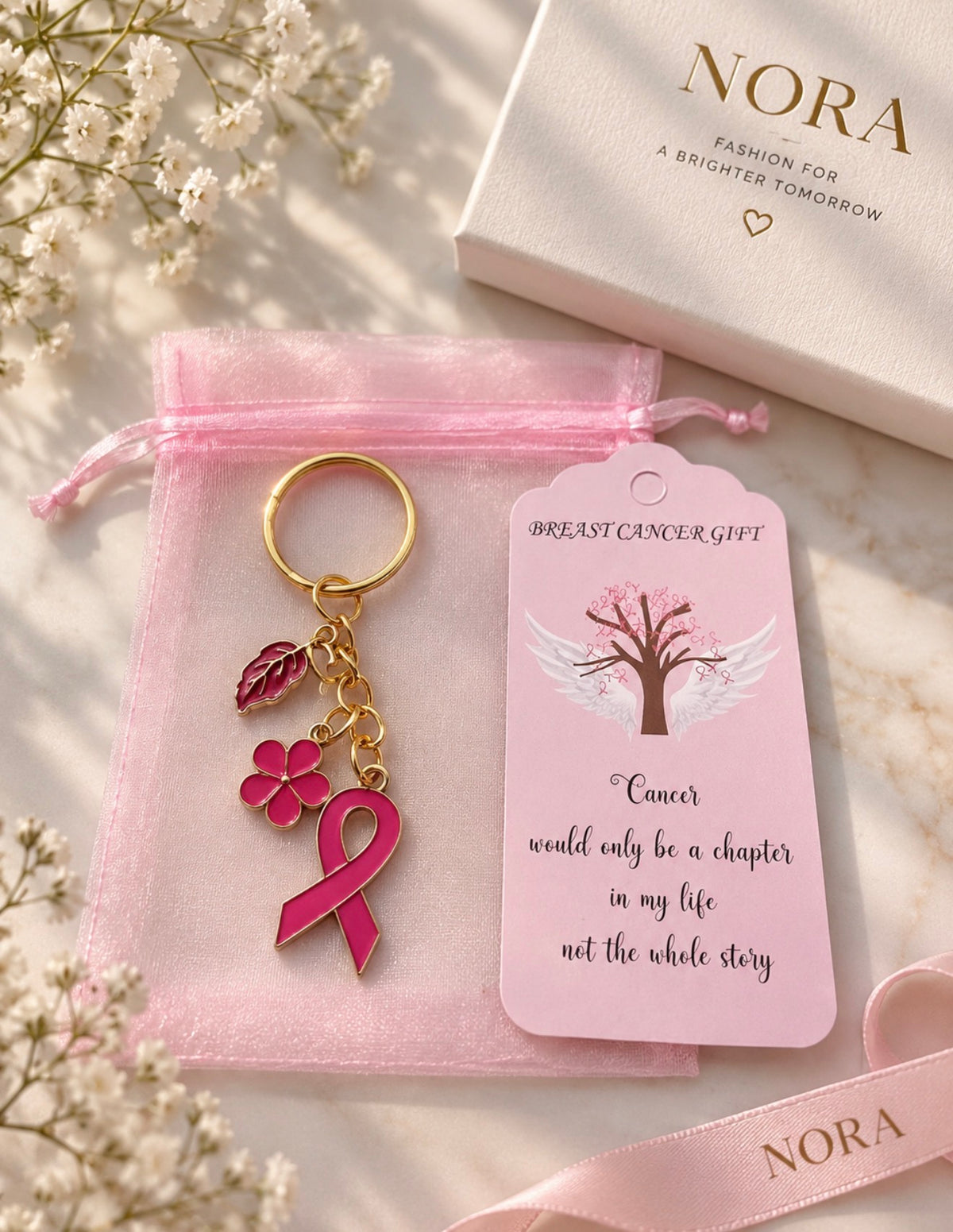 🎀 Breast Cancer Awareness Keychain