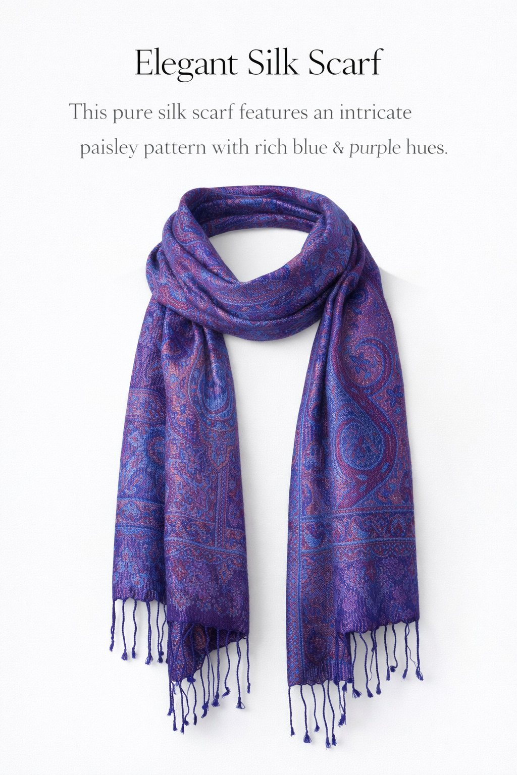 Seraphine Silk in Royal Blue with Crystal Brooch