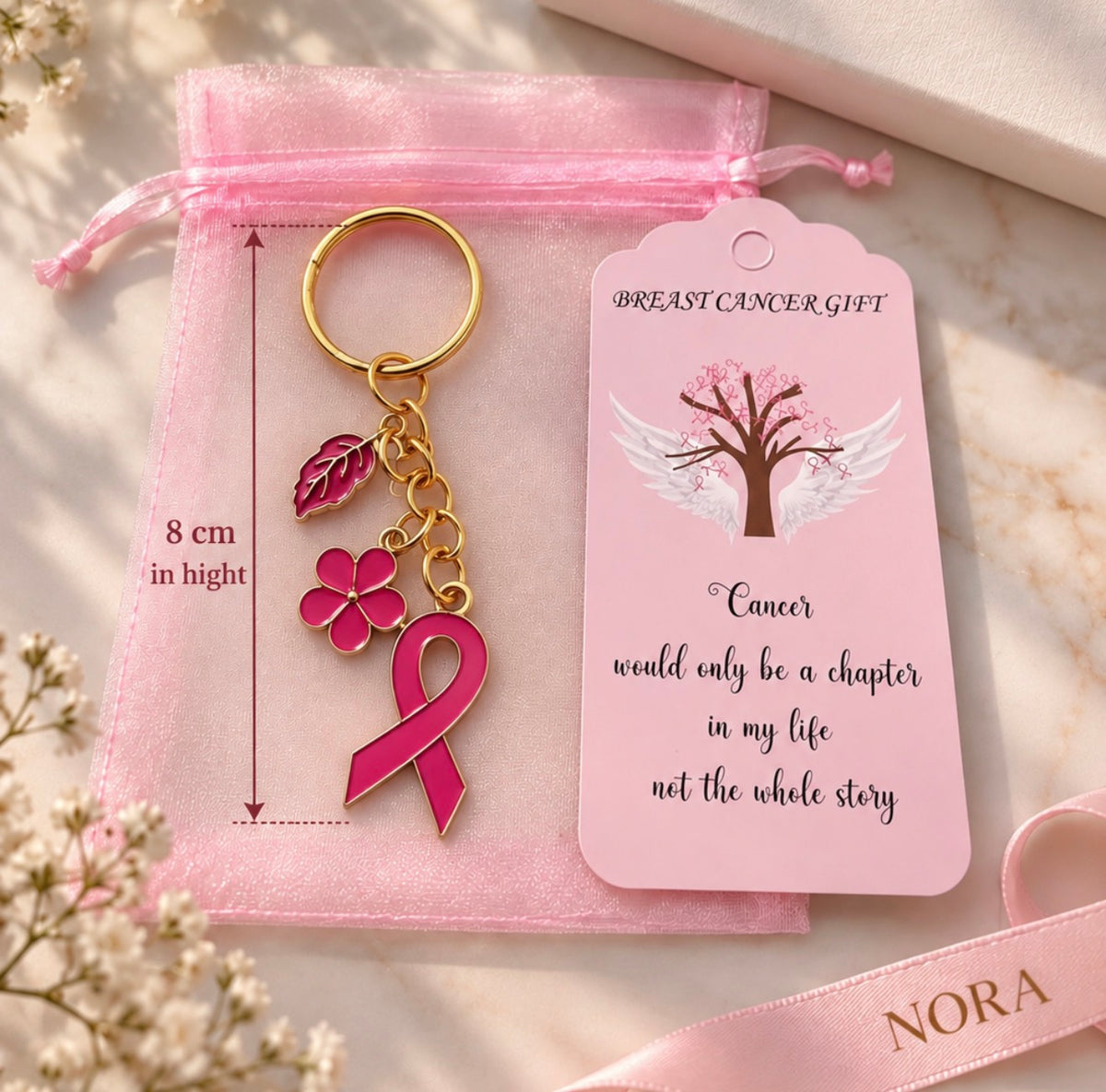 🎀 Breast Cancer Awareness Keychain