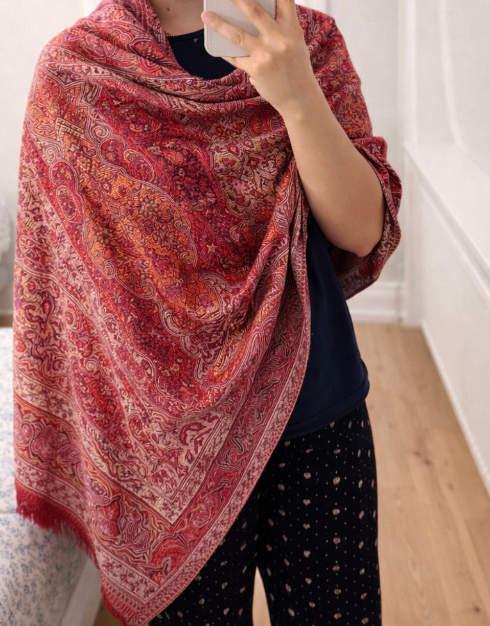 Rose Silk Shawl