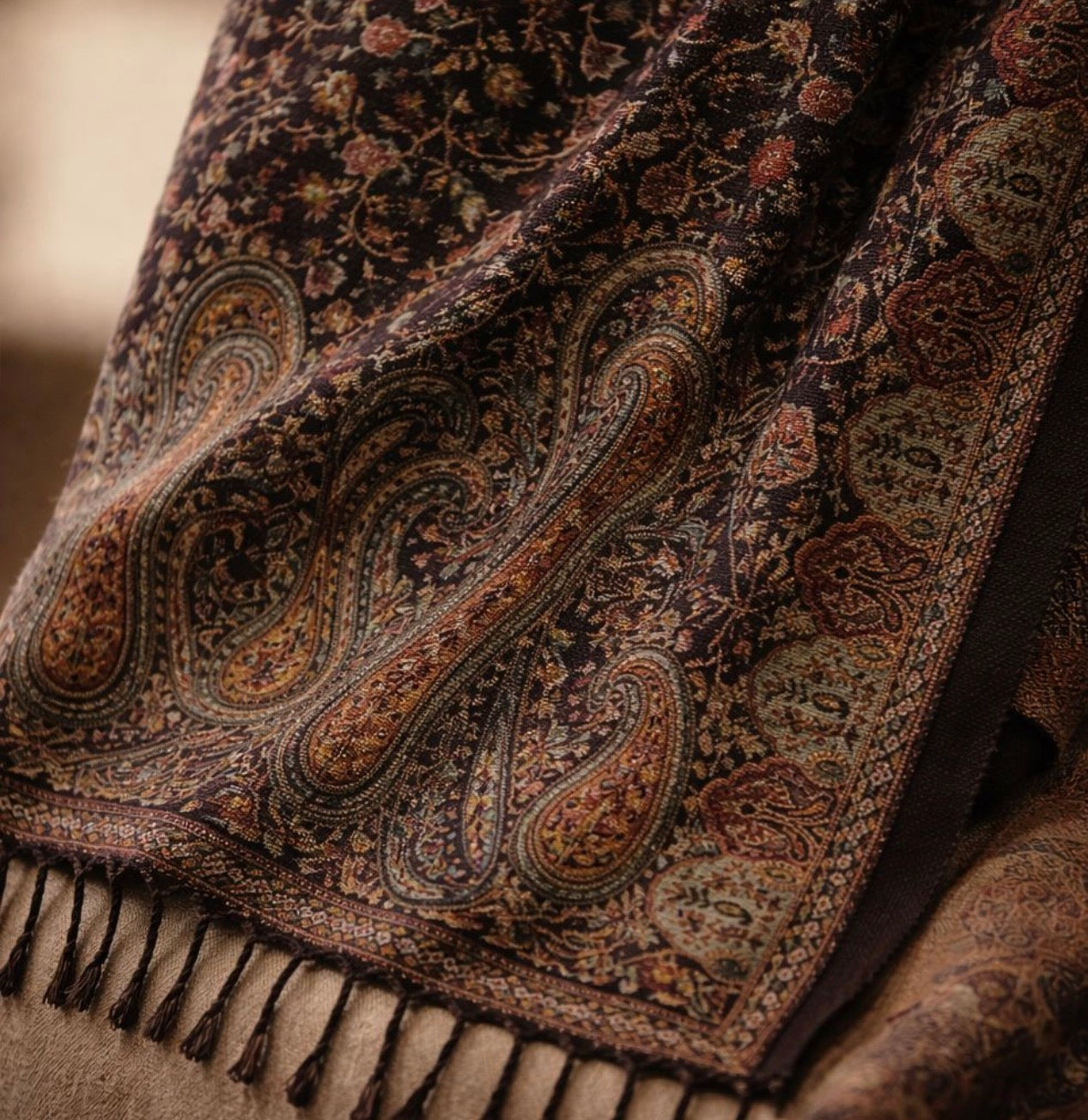 Royal Dual-Weave Pure Pashmina    /Two Sided Luxury