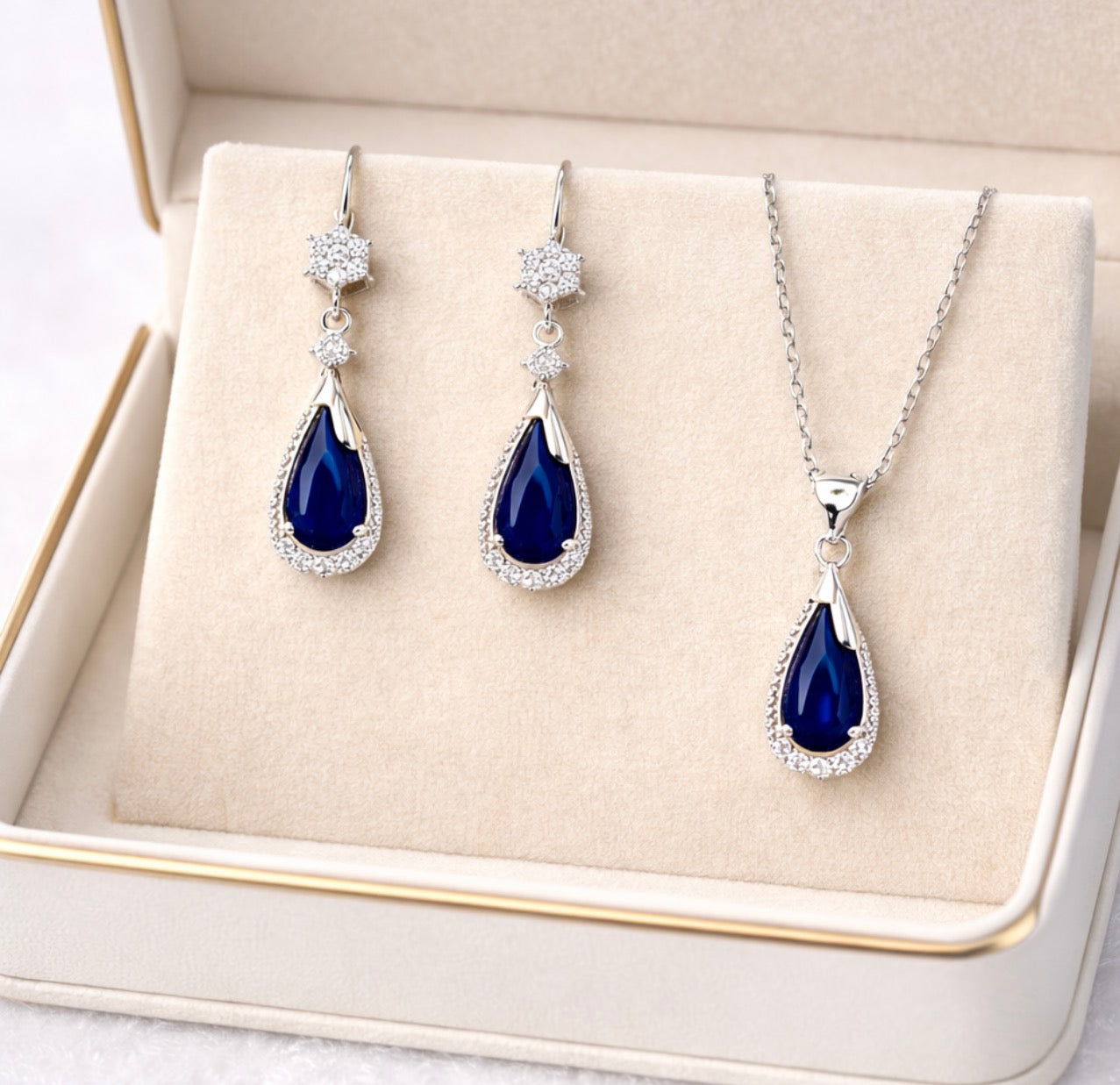 925 Silver Lapis Lazuli Set