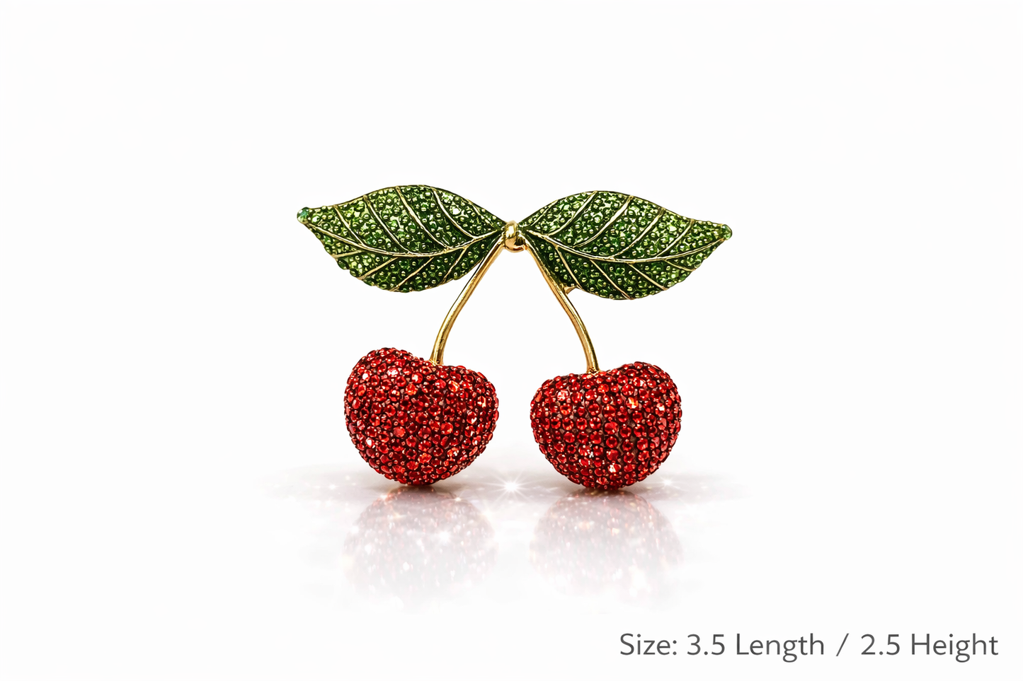 Cherry Crystal Brooch