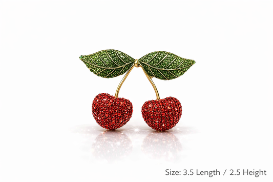 Cherry Crystal Brooch