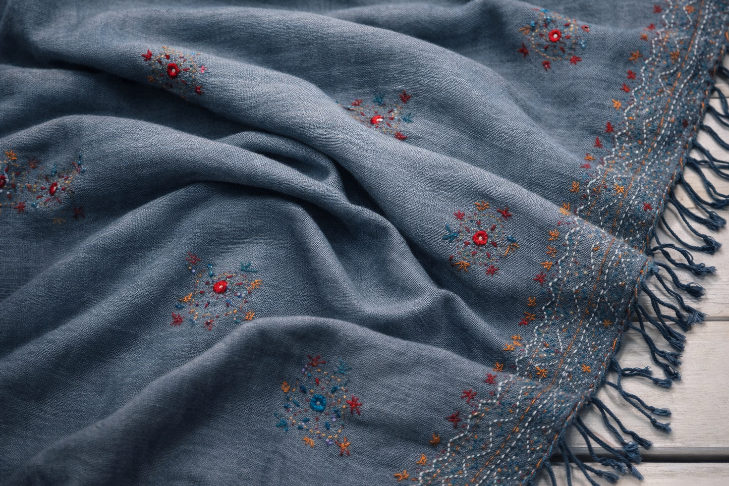 Cool Tone Gray Scarf/ Lightweight Shawl