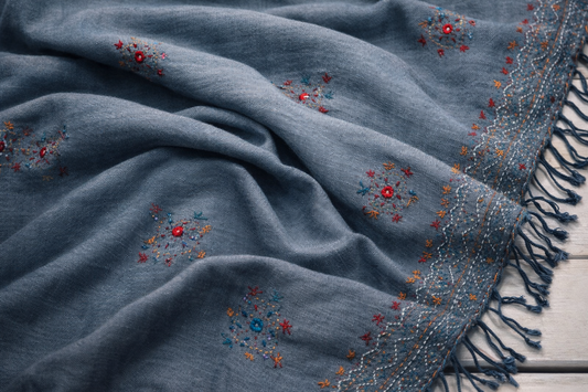 Cool Tone Gray Scarf/ Lightweight Shawl