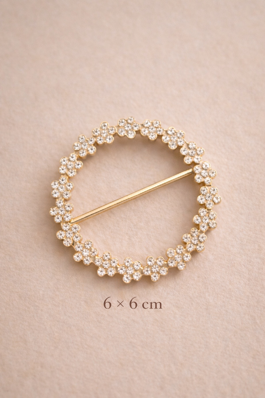 Ivory Blossom Jacquard Silk Scarf with Brooch