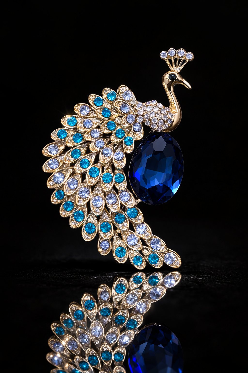 Royal Peacock Brooch