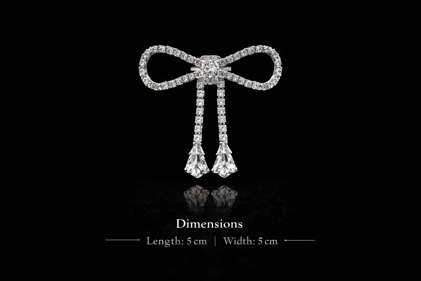Crystal Grace Bow Brooch