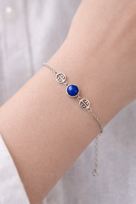 Lapis Lazuli Sterling Silver Bracelet